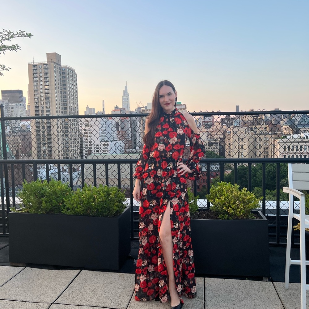 Floral Off-Shoulder Maxi Dress
